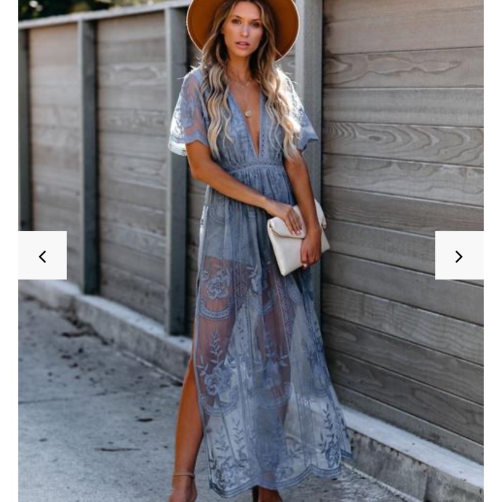 Never worn lace romper maxi